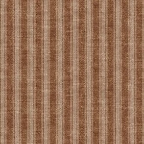 (small scale) Eden Ticking Stripes in brown  - LAD22