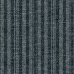 (small scale) Eden Ticking Stripes in dark blue/grey - LAD22