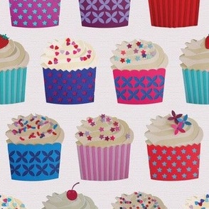 and a cherry on top - cupcakes on white paper