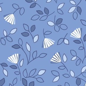 Boho Floral - Periwinkle - Medium