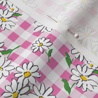 Daisies Pink Gingham