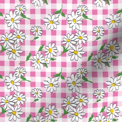 Daisies Pink Gingham