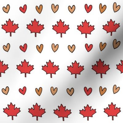 Canada day hearts