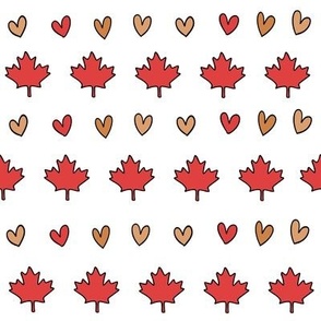 Canada day hearts