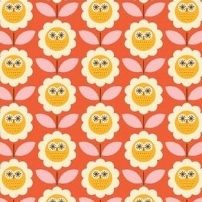 Owl Daises - Orange - Small