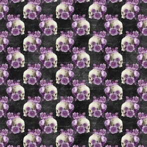 purple skull grey
