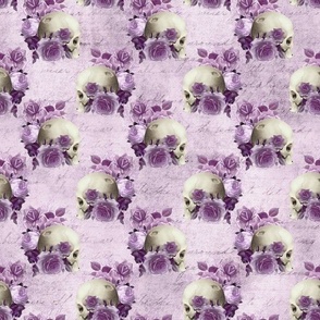 purple rose skull
