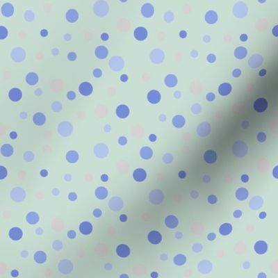 Random periwinkle and grey polka dots - Small scale