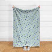 Random periwinkle and grey polka dots - Large scale