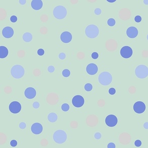 Random periwinkle and grey polka dots - Large scale