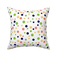 Random black, pink and green polka dots - Medium scale