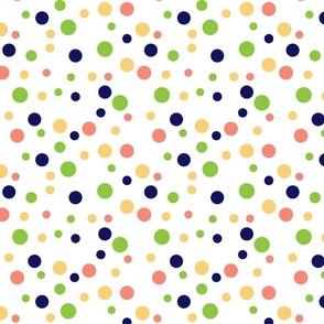 Random black, pink and green polka dots - Medium scale