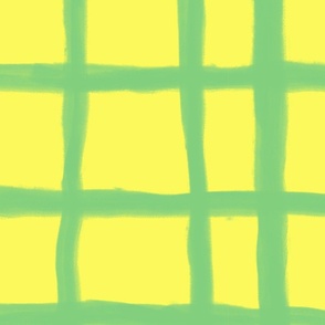 checkered print in spring green and yellow by rsunki_malunki