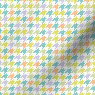 Fresh Spring - Houndstooth traditional check plaid texture abstract trend design in fresh summer colors  lime teal orange lilac boys