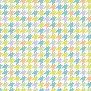 Fresh Spring - Houndstooth traditional check plaid texture abstract trend design in fresh summer colors  lime teal orange lilac boys