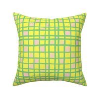 checkered print in yellow, green, and pink by rysunki_malunki