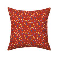 Random yellow, blue, and orange polka dots - Small scale