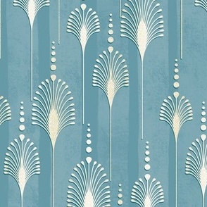 Art Deco blue mint