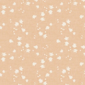 Small Floral Coral Linen