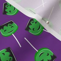 Halloween Frankenstein lollipops - Frankenstein's monster - dark purple - LAD22
