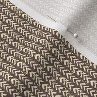 Speckled Herringbone, Coffee and Cream