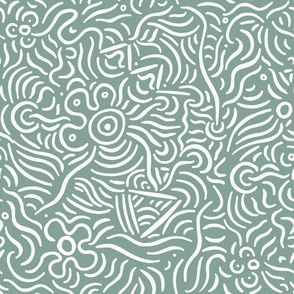 Green Line Art Pattern