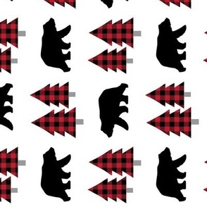 Bears and Trees (lumberjack plaid) rotated