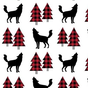 Wolves and Trees (lumberjack plaid)