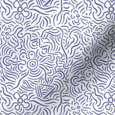 Purple Line Art Pattern