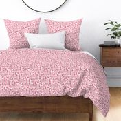 Scandinavian forest in pink on a white background-Medium Scale-Mariana Valladares