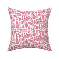 Scandinavian forest in pink on a white background-Medium Scale-Mariana Valladares