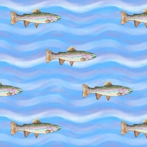 Swimming Rainbow Trout by Brittanylane