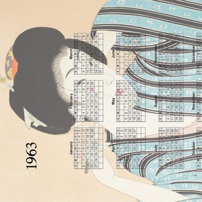 1963 Calendar - Geisha