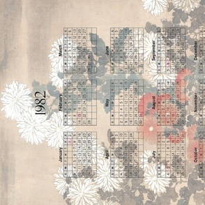 1982 Calendar - Flowers