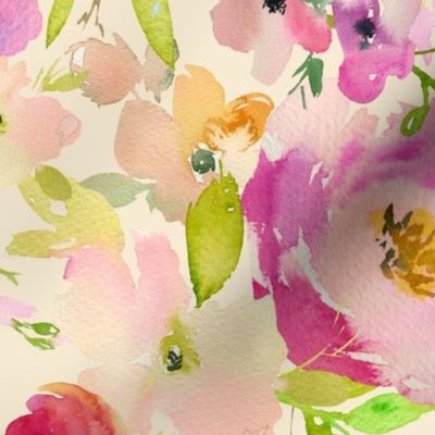 Flower Party - bright watercolor floral