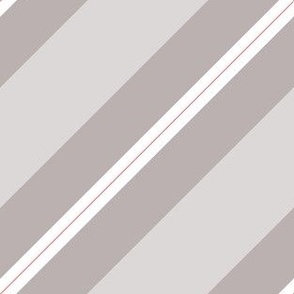 classic stripes_ greyish beige  white and red colour diagonal stripes