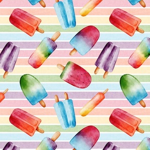 Rainbow Pops Toss//Stripe - Large