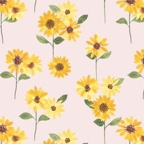 Sunflowers pale pink