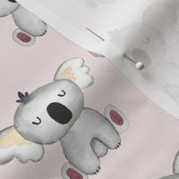 Watercolor koala, koala, australian, animal, pink koala, nursery, baby, nursery, nursery wallpaper, swaddle, Ashleigh Fish