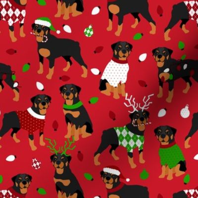 Christmas Rottweiler Red