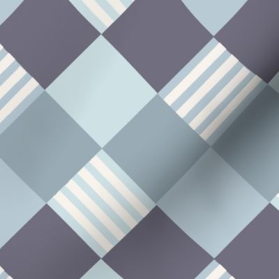 Checker box Blue diagonal checkerboard