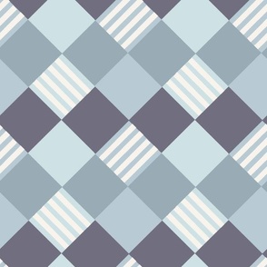 Checker box Blue diagonal checkerboard
