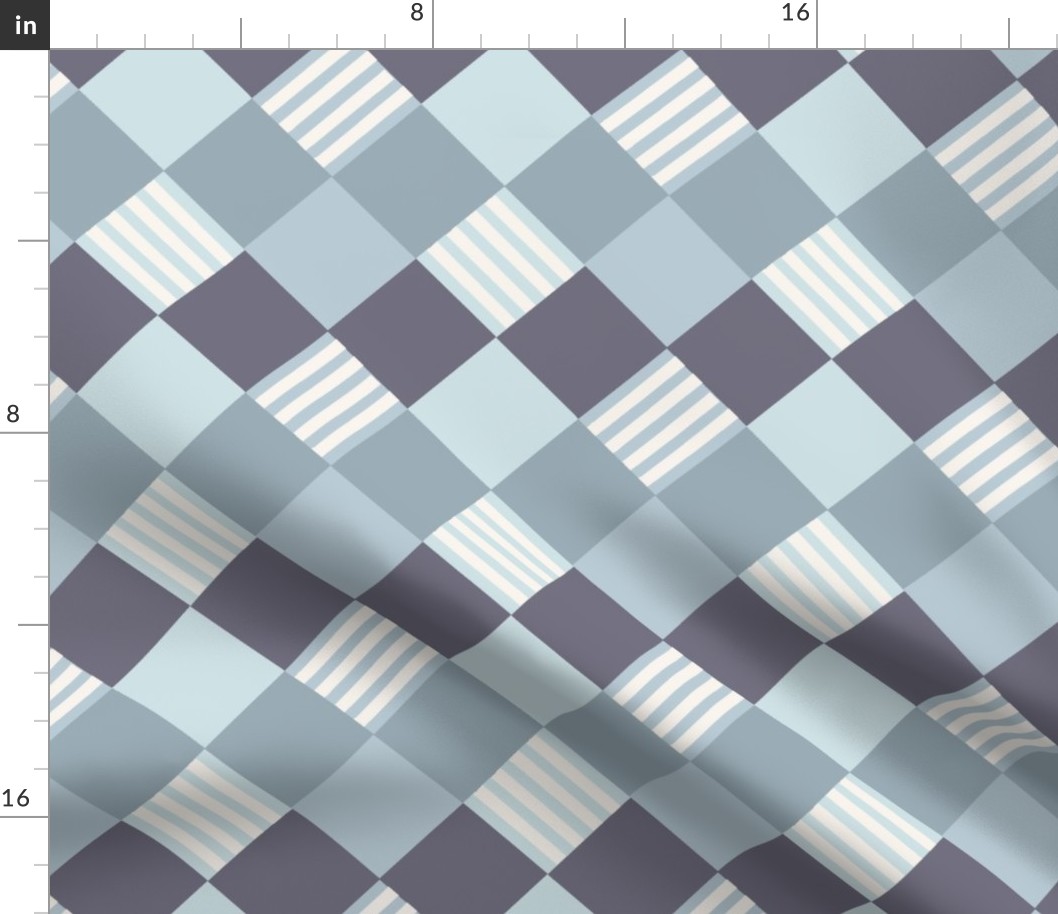 Checker box Blue diagonal checkerboard