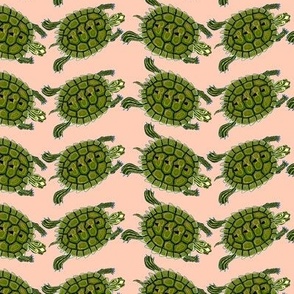 Turtle Zigzags on peach