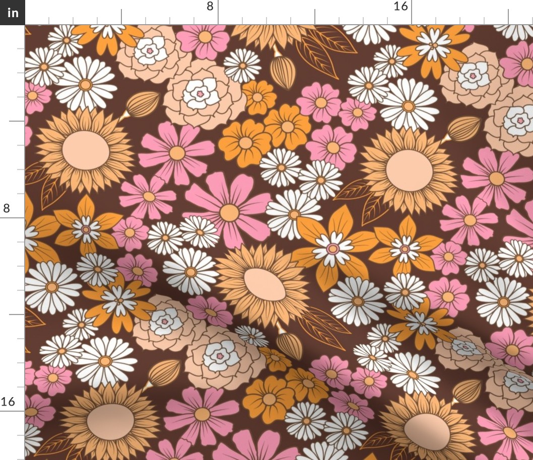 Retro Boho Flowers 1