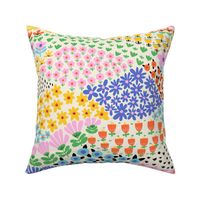 M - Folk Art Flower Field White