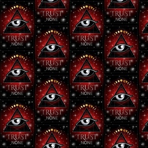 Trust No one All seeing eye of Providence Illuminati masonic symbol