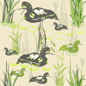 The Paddling Of Period Ducks -  © 2022 Vanessa Peutherer - Natural Cream Beige 