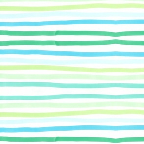 aqua stripes wonky mirrored stripes