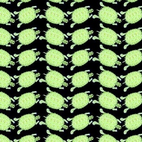Turtle Zigzags in inverted green small